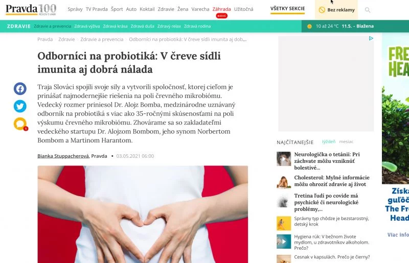 črevá, imunita, probiotiká